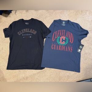 Pair of Men’s Cleveland Guardians baseball tshirts